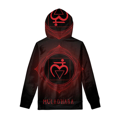 Muladhara Chakra Symbol Print Pullover Hoodie