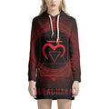 Muladhara Chakra Symbol Print Pullover Hoodie Dress