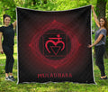 Muladhara Chakra Symbol Print Quilt