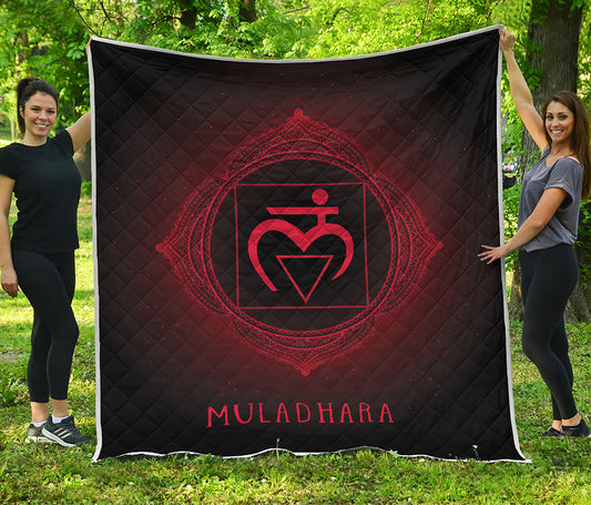 Muladhara Chakra Symbol Print Quilt