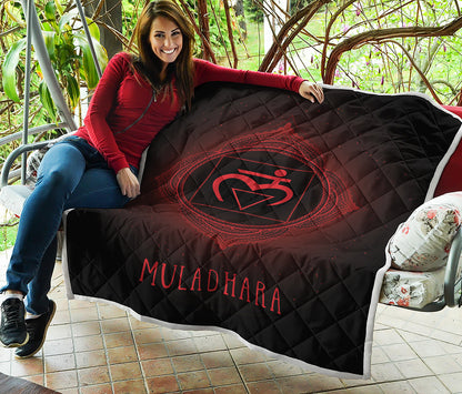 Muladhara Chakra Symbol Print Quilt