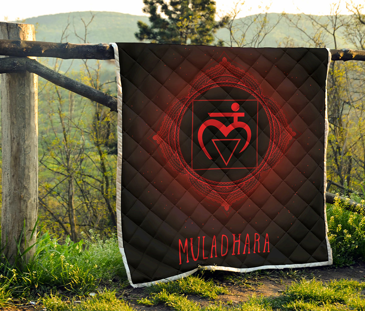 Muladhara Chakra Symbol Print Quilt
