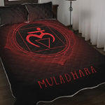 Muladhara Chakra Symbol Print Quilt Bed Set