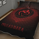 Muladhara Chakra Symbol Print Quilt Bed Set