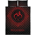 Muladhara Chakra Symbol Print Quilt Bed Set