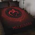 Muladhara Chakra Symbol Print Quilt Bed Set