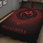 Muladhara Chakra Symbol Print Quilt Bed Set
