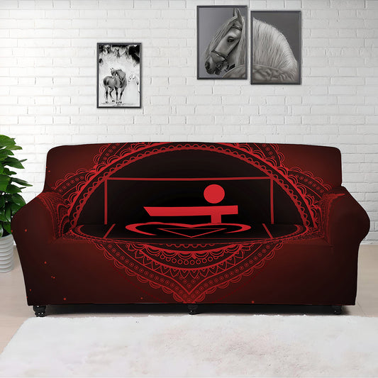 Muladhara Chakra Symbol Print Sofa Cover