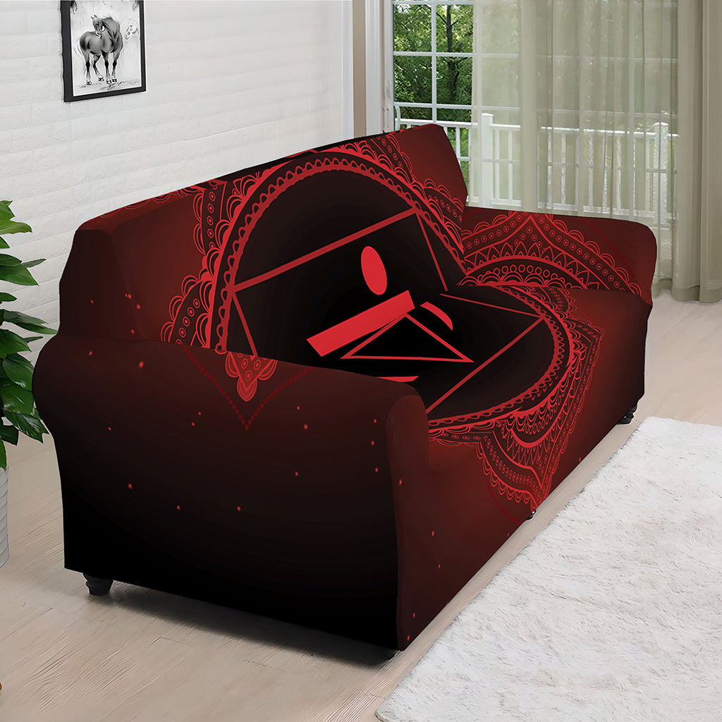 Muladhara Chakra Symbol Print Sofa Cover