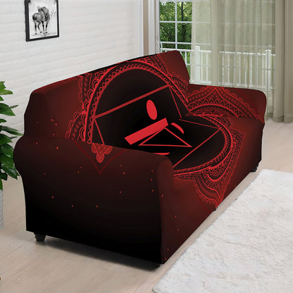 Muladhara Chakra Symbol Print Sofa Cover