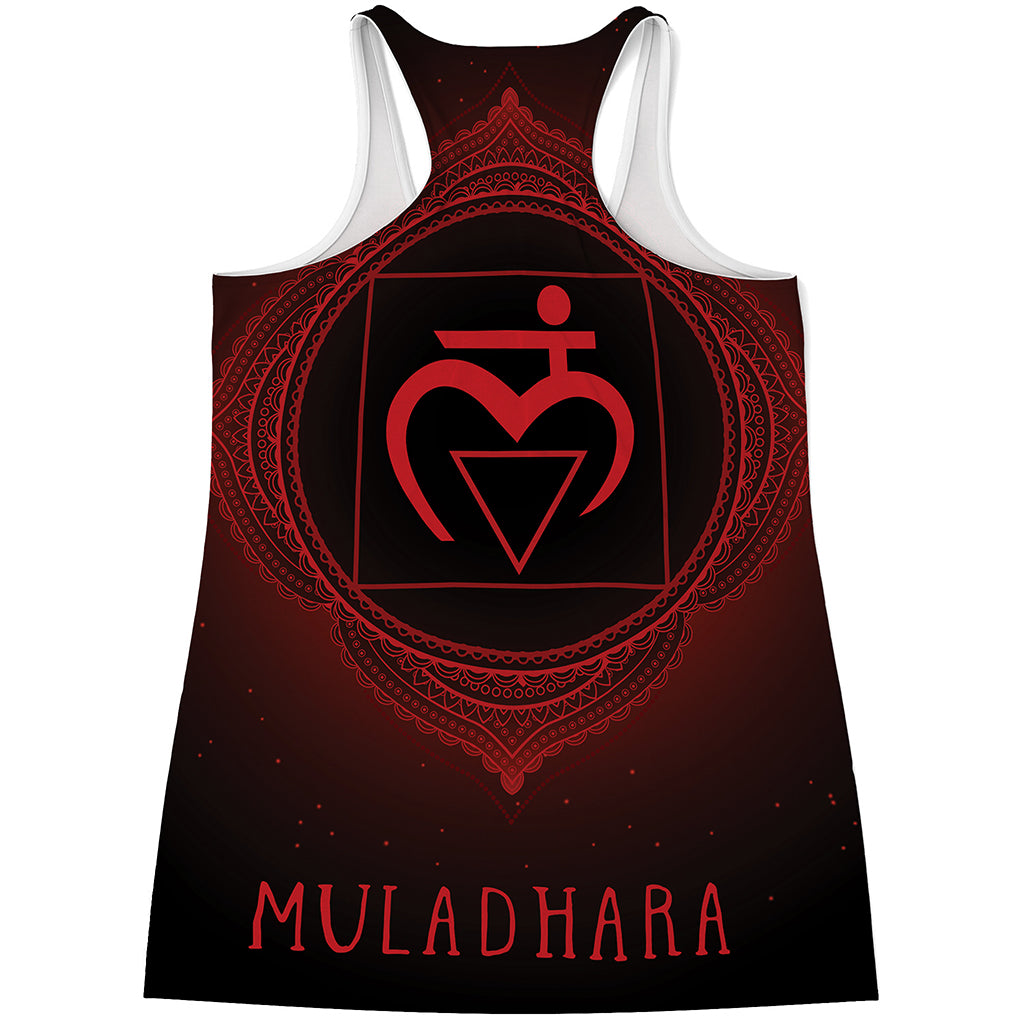 Muladhara Chakra Symbol Print Women's Racerback Tank Top