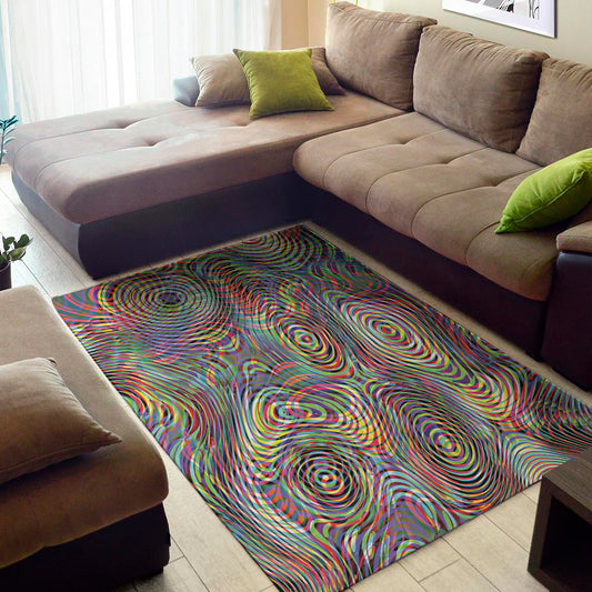 Multicolor Psychedelic Print Area Rug