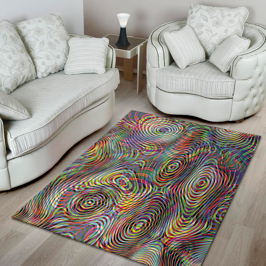 Multicolor Psychedelic Print Area Rug