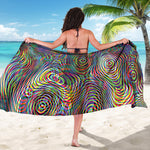 Multicolor Psychedelic Print Beach Sarong Wrap