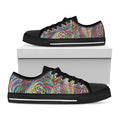 Multicolor Psychedelic Print Black Low Top Sneakers