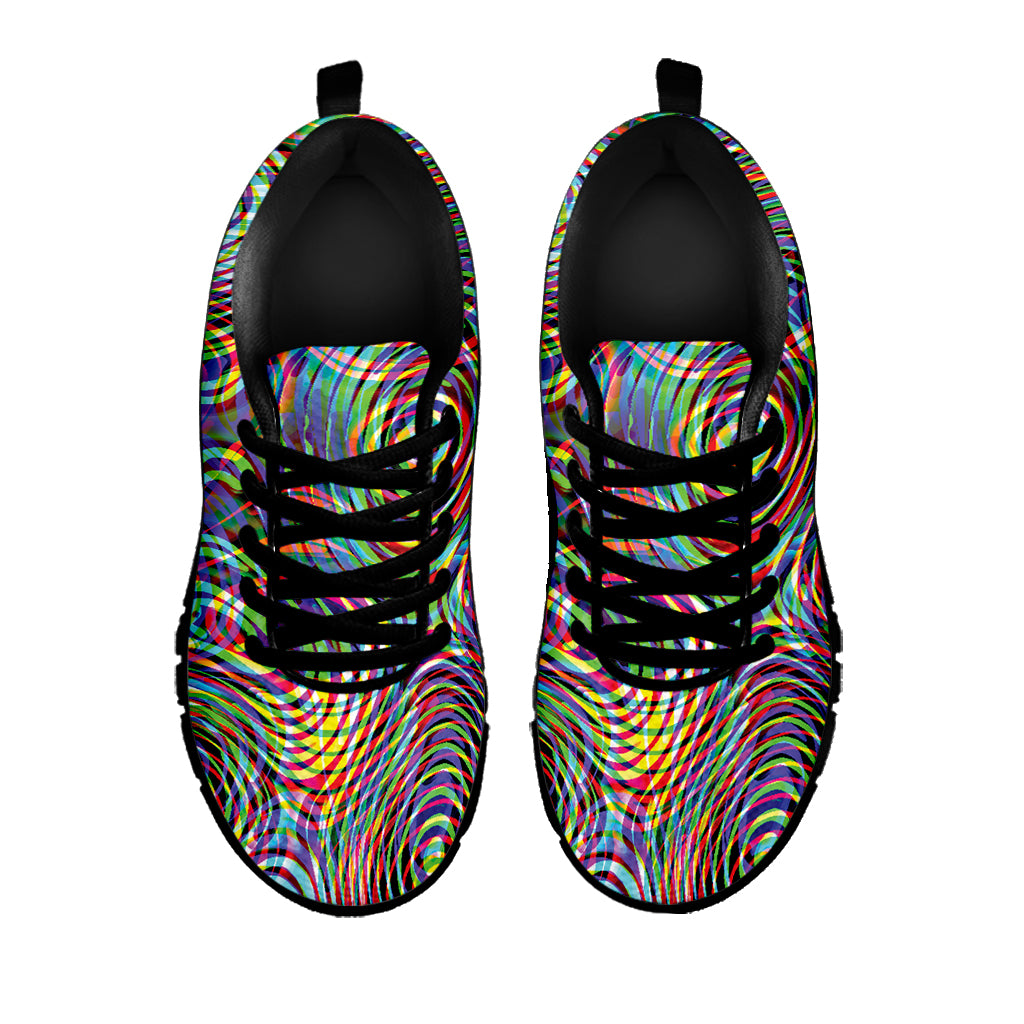Multicolor Psychedelic Print Black Sneakers