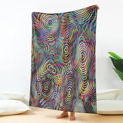 Multicolor Psychedelic Print Blanket