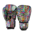 Multicolor Psychedelic Print Boxing Gloves
