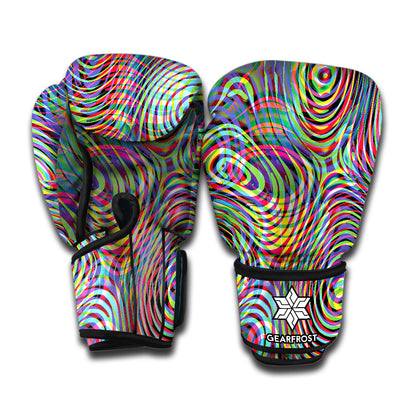 Multicolor Psychedelic Print Boxing Gloves