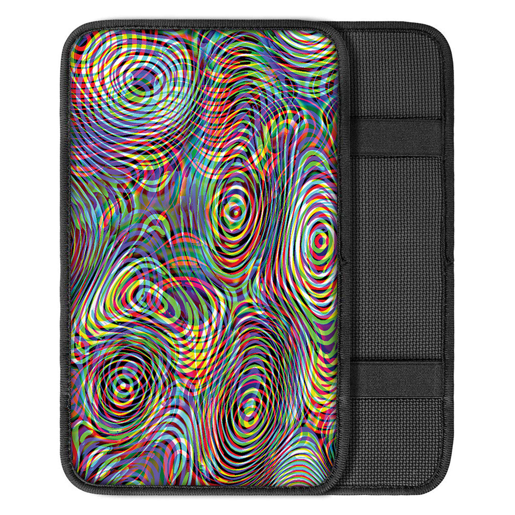 Multicolor Psychedelic Print Car Center Console Cover