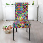Multicolor Psychedelic Print Dining Chair Slipcover