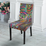 Multicolor Psychedelic Print Dining Chair Slipcover