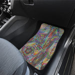 Multicolor Psychedelic Print Front Car Floor Mats
