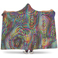Multicolor Psychedelic Print Hooded Blanket