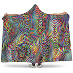Multicolor Psychedelic Print Hooded Blanket