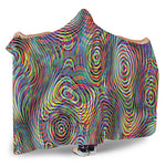 Multicolor Psychedelic Print Hooded Blanket