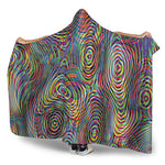 Multicolor Psychedelic Print Hooded Blanket