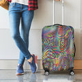 Multicolor Psychedelic Print Luggage Cover