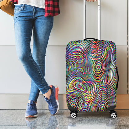 Multicolor Psychedelic Print Luggage Cover