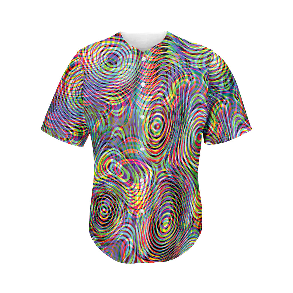Multicolor Psychedelic Print Men's Baseball Jersey