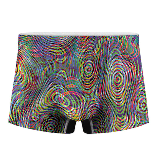 Multicolor Psychedelic Print Men's Boxer Briefs