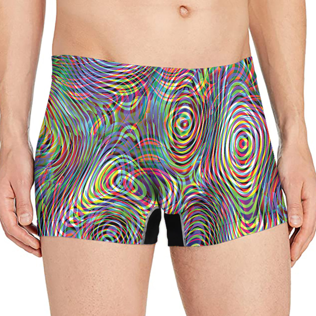 Multicolor Psychedelic Print Men's Boxer Briefs