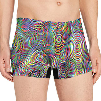 Multicolor Psychedelic Print Men's Boxer Briefs