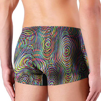 Multicolor Psychedelic Print Men's Boxer Briefs