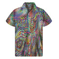 Multicolor Psychedelic Print Men's Short Sleeve Shirt