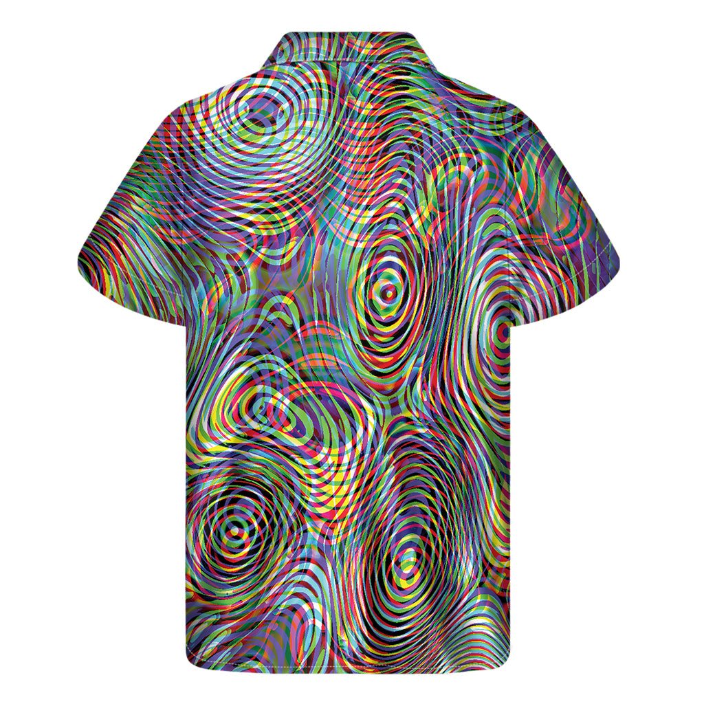 Multicolor Psychedelic Print Men's Short Sleeve Shirt
