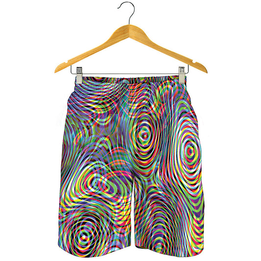 Multicolor Psychedelic Print Men's Shorts