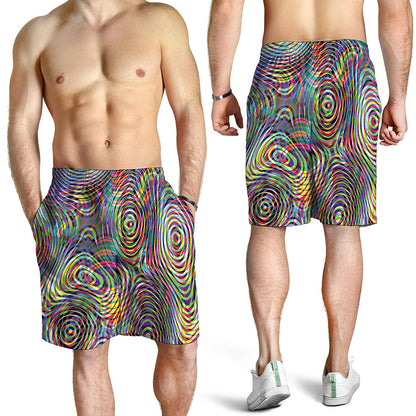 Multicolor Psychedelic Print Men's Shorts