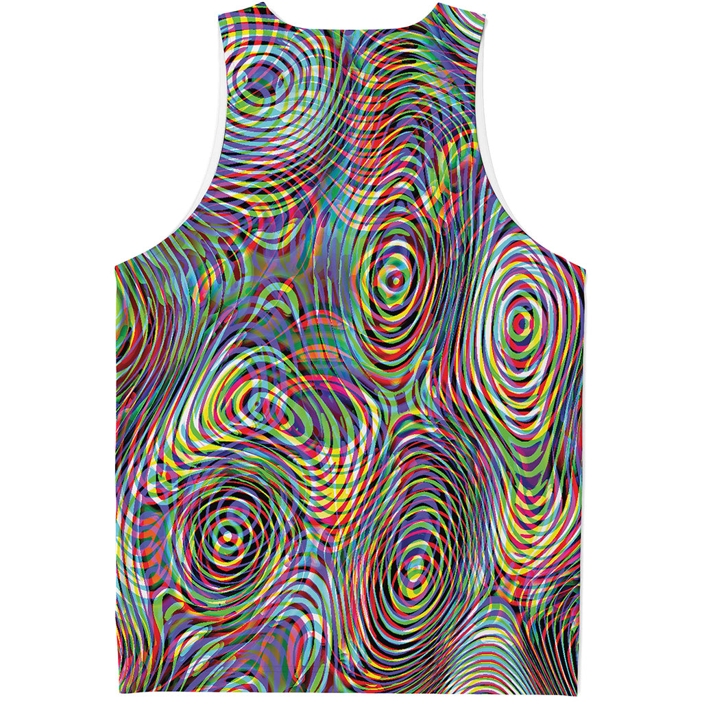 Multicolor Psychedelic Print Men's Tank Top