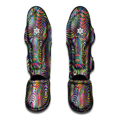 Multicolor Psychedelic Print Muay Thai Shin Guard