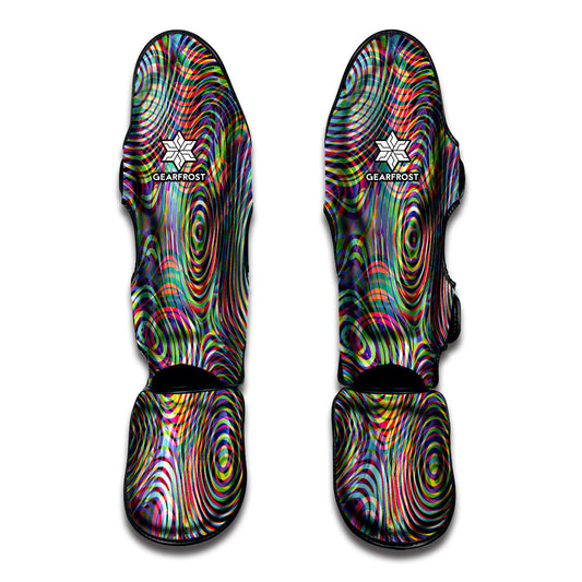Multicolor Psychedelic Print Muay Thai Shin Guard