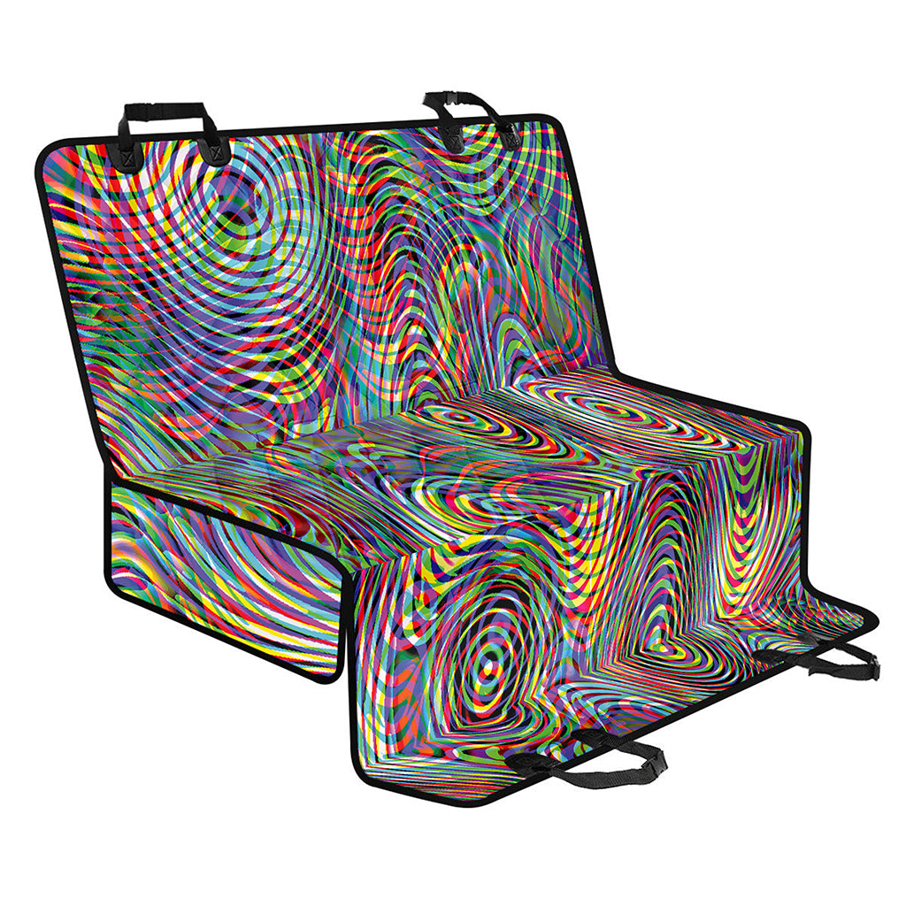 Multicolor Psychedelic Print Pet Car Back Seat Cover