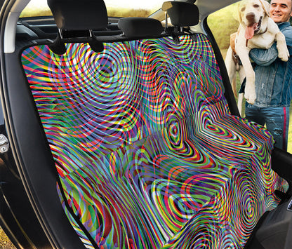 Multicolor Psychedelic Print Pet Car Back Seat Cover