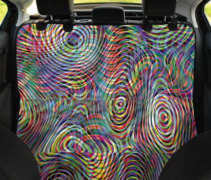 Multicolor Psychedelic Print Pet Car Back Seat Cover
