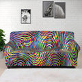 Multicolor Psychedelic Print Sofa Cover