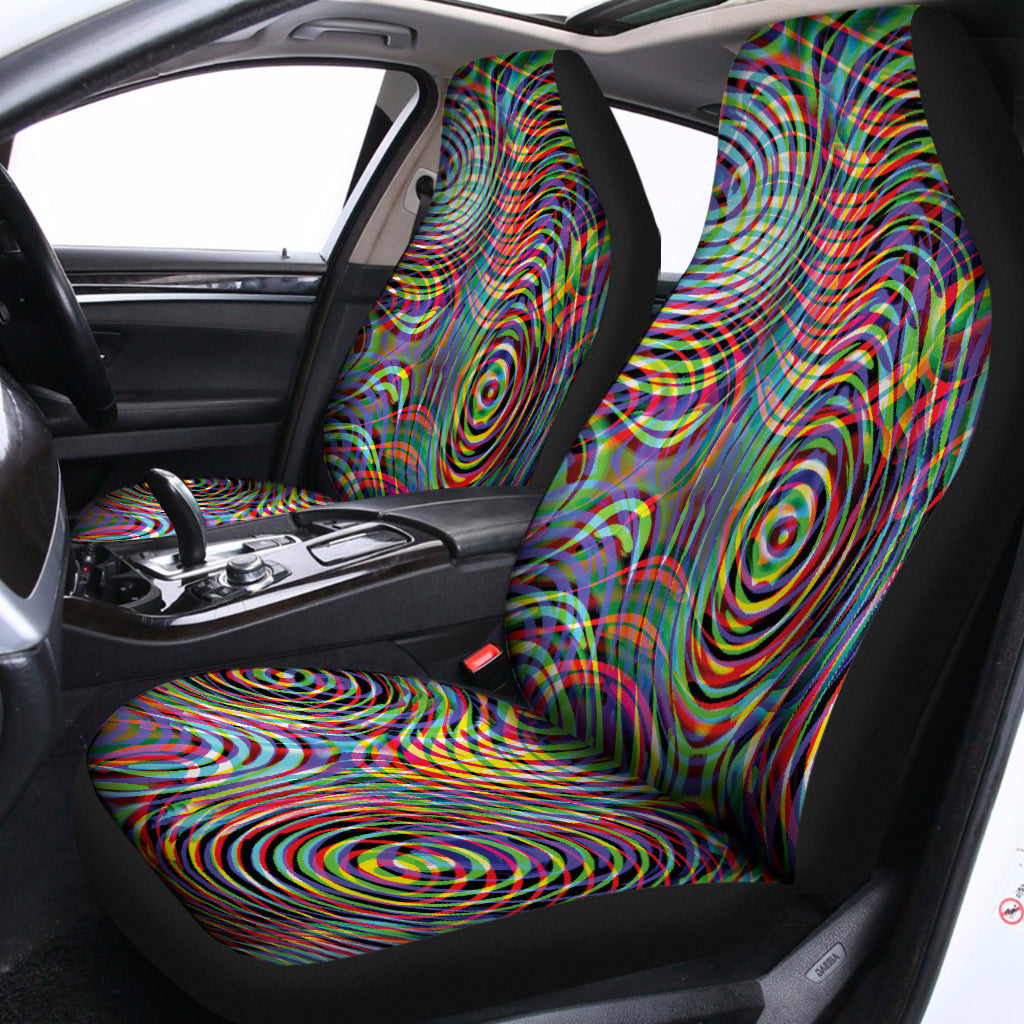 Multicolor Psychedelic Print Universal Fit Car Seat Covers